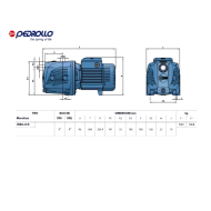 Pedrollo JSWM/2CX Elettropompa Autoadescante monofase 1hp