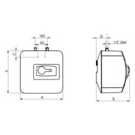 SIMAT 10LT 10U/EU SCALDABAGNO ELETTRICO 10 LT SOTTOLAVELLO 3100765