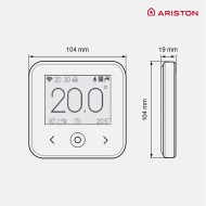 Ariston Termostato intelligente Wi-Fi Cube S Net cablato, Nero