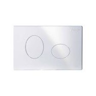 PUCCI Ellisse Eco Placca 2 Pulsanti Bianca per cassetta di scarico ad incasso