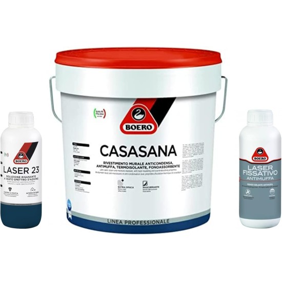 BOERO KIT CASASANA 14LT LASER 23 1LT LASER FISSATIVO 1LT